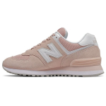 New Balance NB 574 Retro Patogūs sintetinės odos žemo ūgio laisvalaikio bėgimo bateliai moterims Rožinės baltos spalvos WL574OAB 37