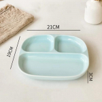 3 skyrių lėk&scaron;tės maistui, vakarienės lėk&scaron;tės, indai, valgymo skyrių lėk&scaron;tė, serviravimo indai, salotos, virtuvė, ekologi&scaron;ki stalo indai 6 Inches mėlyna