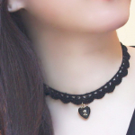 glammuse [Glam chokerių serija] Nėriniuota &scaron;irdelė Lace Heart