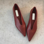 Madingi moteri&scaron;ki batai Plok&scaron;čiapadžiai Sandalai Vasaros Nauji Smailianosiai Retro Oksfordo Batai Mules Atsitiktiniai Moteri&scaron;ki Batai Vaik&scaron;čiojimui 35 vyno raudonos spalvos
