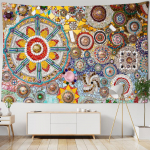 Indijos Bohemijos gobelenas Pakabinamas Mandala Audinys Gobelenas 3D Jade Boho Namų dekoras Svetainės fonas Sienų audeklo antklodė W150xH100cm