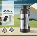 Ne&scaron;iojamas termosas-virdulys, Didelės talpos nerūdijančio plieno termosas-virdulys, Lauko didelės talpos itin didelės talpos ne&scaron;iojamas termosas 4000ML