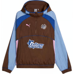 Puma X Kidsuper Bendro Prekės Ženklo SS24 Patogus Madingas Pusiau Užtraukiamas Spalvų Blokų Ilgomis Rankovėmis Striukė Vyri&scaron;ka Striukė Ruda 627854-01 M