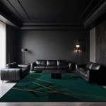 Juodo marmuro kilimai svetainei, tamsių tonų dekoravimas, namų sofa, didelio dydžio kilimai, miegamasis, drabužinė, trumpo aksomo grindų kilimėlis 80x120cm