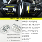 Sidabrinis automobilio M Sport vairo mygtuko rankenėlė BMW 1 3 4 5 6 X3 X4 X5 X6 serijos F10 F11 F30 F06 F25 Motorsport versija sidabras