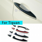 Car Styling For vw's New Tiguan  2022 Door Handle Sticker Chrome Bright Black Handle Paste badge-4pcs