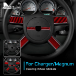 AIRSPEED interjero apdaila Dodge Magnum Charger 2008 2009 2010 m. Automobilio vairo dangtelio lipdukas Tikra anglies pluo&scaron;to apdaila B Black Carbon