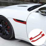 Raudono anglies pluo&scaron;to &scaron;oninio sparno oro paėmimo rėmelio lipdukas Jaguar F-TYPE 2013-