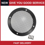 Set3 Car Speaker Grill Cover Mesh Round Subwoofer Guard w/ Screws Black