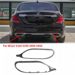 A51K-2 VNT. Buferio I&scaron;metimo Vamzdžio Apdailos Juostelė Sidabrinis Plastikas Mercedes Benz S Klasės W222 S320 S350 S400 S450 A2228852900 A2228853 sidabras
