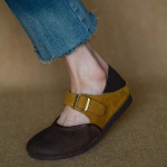 Birkenstocks viengubos basutės pavasario ir rudens dėvėjimui 22 naujos viengubos basutės temperamentas prancūzi&scaron;kos Birkenstocks viengubos basutės mada 35 ruda