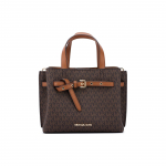 Michael Kors MK Emilia Klasikinis monogramos ra&scaron;to rankinė su užtrauktuku ir magnetiniu užsegimu Moteri&scaron;kos rankinės Ruda 35H0GU5S1B-200 Small
