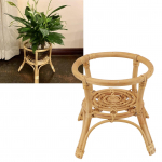 Rotango gėlių vazono stovas, minimalistinis, 9,4 colio skersmens, patalpų ir lauko sodui, terasai, pintas dizainas, erdvus, Nordic , eleganti&scaron;kas ir