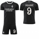 2025-26 Real Madrid juodas treniruočių/vartininko mar&scaron;kinėlis #9 Mbapp&eacute; #7 Vin&iacute;cius Futbolo mar&scaron;kinėliai XL