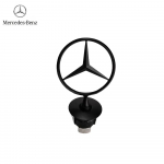 Žvaigždės emblema ant variklio dangčio Automobilio priekinio dangčio chromuotas logotipas Žymėjimas ant dangčio Mercedes Benz C E S klasėms W204 W205 W212 W213 W211 W220 W222 W223 sidabras