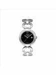 Tissot moteri&scaron;kas kvarcinis laikrodis, nerūdijančio plieno apyrankė, atsparus vandeniui iki 30 metrų T084.210.11.057.00 juoda