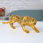 Laimingo leopardo dekoras biurui, svetainei, televizoriaus spintelės, vyno spintelės dekoravimui, atidarymo dovana, leopardo talismanas, namų dekoras, figūrėlė