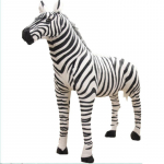Zebra Pliu&scaron;inis Gyvūnas Animal Crossing Mink&scaron;tas Didelis Pripildytas Arklys Realisti&scaron;kas Hukelma Prakaituotas Lusama Pliu&scaron;inis Žaislas Lėlė Vaikui Dovanai Mielas Pūkuotas Huggable Kawaii 28cm black