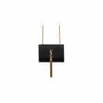Saint Laurent Ysl Kate Airpods Kutas Atverčiamas dėklas Spaudė Oda su ra&scaron;tu Pečių Crossbody Ausinių krep&scaron;ys Moteri&scaron;ki krep&scaron;iai Juodas 712449-BOW07-1000 Gift Set(Basic Set+Box+Shopping Bag)