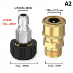 Slėginio plovimo greito prijungimo jungtys M22 14/15mm į 1/4 3/8 colio slėginio plovimo žarnos ir pistoleto adapteris Maks. 4500 PSI