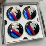 4 vnt. 56/68 mm plaukiojančių ratlankių centrinių dangtelių BMW 50-mečio jubiliejui &ndash; tinka E39 E46 E60 F10 F30 G20 X3 X5 (Automobilių stebulių priedai) 56mm-4Pcs