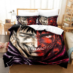Anime Berserk patalynės komplektas berniukams, mergaitėms, dvyniai, karalienės dydžio antklodės užvalkalas, pagalvės užvalkalas, lova vaikams, suaugusiems, namų tekstilė, tekstilė 135x200cm