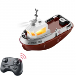 S820 RC vilkikas 1/72 mini valtis 2,4G dviejų variklių nuotolinio valdymo laivo elektrinio vandens laivo modelio žaislai su LED lempute vaikams Dovana