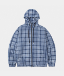 Lettercomo pelėda patikrinta su gobtuvu vėjo striukė tamsiai mėlyna Dark Blue/M gray