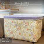 47L Didelė sulankstoma laikymo dėžė su dangčiu, PP plok&scaron;tė, drabužių organizatorius Žalias gėlių ra&scaron;tas 48x33x30 Purple Floral 48x33x30