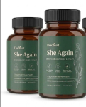 She Again Dieninis Maisto Papildas Menopauzei - Natūralus Sąnarių Palengvinimas & Energijos Palaikymas su Moringomis & Probiotikais - 60 Kapsulių 2pack