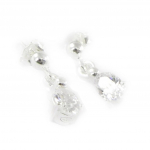 Les Tr&eacute;sors De Lily [G1948] - Boucles Argent 'Adeline' blanc