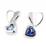 Altesse [G6927] - Boucles Argent 'Love Sweet Love' bleu