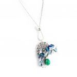 Les Tr&eacute;sors De Lily [H3024] - Collier Cr&eacute;ateur 'Liberty' bleu vert mėlyna