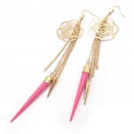 Les Tr&eacute;sors De Lily [J8198] - Boucles Cr&eacute;ateur 'Rosa Romantica' rose dor&eacute;