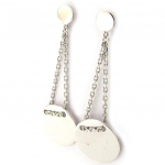 Les Tr&eacute;sors De Lily [K6663] - Boucles Argent 'Identit&eacute;'