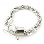 Les Tr&eacute;sors De Lily [N0288] - Bracelet cr&eacute;ateur 'Corde' argent&eacute; sidabras