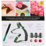 Les Tr&eacute;sors De Lily [Q9331] - Moule et accessoires inox 'Licorne My Unicorn' - 27x23x6 cm