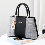 SCIONE Plaid Patchwork rankinės moterims Moterims Didelio dydžio krep&scaron;iai Crossbody Krep&scaron;iai su ornamentu 31cm*11cm*21cm juoda