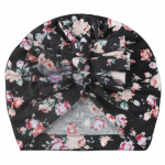 Kūdikių mergaičių gaubtas Kepurėlė Soft Kids Children Printing Pavasaris Vasara Bowknot Beanie Cap style1