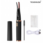 Ne&scaron;iojamas mini elektrinis blakstienų rietiklis Premium &scaron;ildomi blakstienų rietikliai Ilgalaikės blakstienų &scaron;ukos Makiažo priemonės juoda