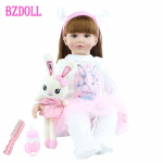 BZDOLL 60 cm mink&scaron;ti silikoniniai Reborn Baby Doll žaislai kaip tikros vinilo princesės mažylis Alive Bebe Girl Bonecas Vaikų gimtadienio dovana Girl-3