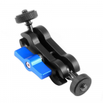 Dvigubo rutulinio galvutės laikiklis mėlyna