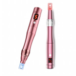 Rožinė Pakeiskite adatos kasetę Sraigtiniai Micro Needling Tatuiruotės Ma&scaron;ina Sidabrinė Mikroadatinė Derma Roling Nano