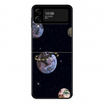 Galaxy Celestial Body Love telefono dėklas, skirtas Samsung Galaxy Z Flip 4 Z Flip3 5g apvalkalas, skirtas Galaxy Z Flip kietu dangteliu Samsung Z Flip4