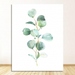 Lapai Botanikos žalumynai Lapai Menas Drobė Tapyba Žalia Laukiniai Plakatai Pradžia Sienų Menas Dekoras Eukaliptas Akvarelė Gėlių spaudinys 21cm&times;30cm NoFrame
