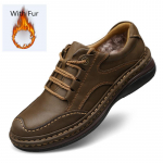 Natūralios odos vyri&scaron;ki batai Verslo oficialūs 100 % karvės odos sportbačiai kalnų žygiams 2021 m. Nauji karvės odos sportbačiai 9 pilka