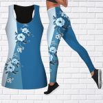 Peach Blossom Print jogos apranga moterims Madinga treniruotė Antblauzdžiai Fitnesas Sportas Kasdieninės jogos kelnės 7XL