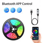 5050 RGB LED juostiniai &scaron;viestuvai 5M i&scaron;maniosios programos nuotolinio valdymo LED juostelės spalvos keitimas, skirtas kambario dekoravimo vakarėliui 4m