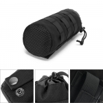 Juoda taktinė MOLLE gertuvės ki&scaron;enė su rai&scaron;teliu kuprinės diržui