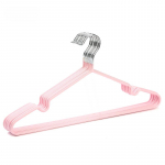 Metalinės pakabos, neslidžios metalinės drabužių džiovinimo kabyklos su plastikine danga, skirtos suaugusiems kabinti ir džiovinti drabužius, 10 vnt. 10-Pack &scaron;viesiai rausvos spalvos